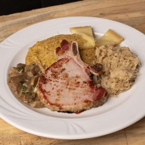 Polenta from Storo with pork loin