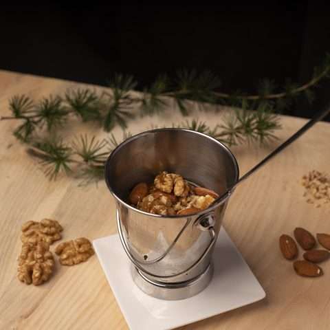 Panna cotta with nuts