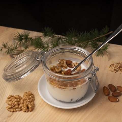 Yogurt with nuts