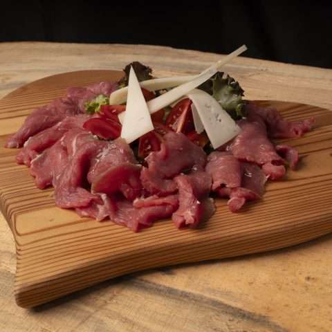 Carpaccio of raw meat